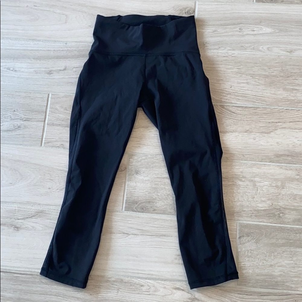 Lululemon Capri Leggings with mesh strip